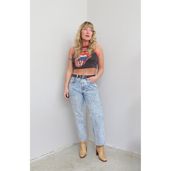 1980's Vintage Levi's 501 Acid Wash Button Fly Jeans Women's XS SM 30" 31" Waist - Picture 8 of 10